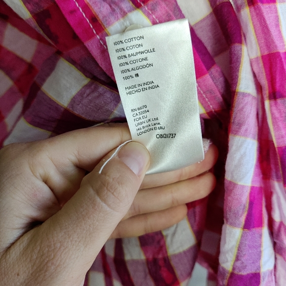 Anthropologie Pilcro Splatter Plaid Button Down - Picture 6 of 9